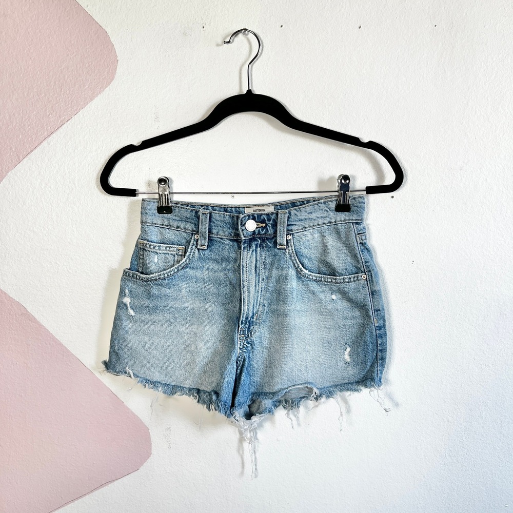 Cotton:On Cut Off Denim Shorts Women's Sz 24 Vacation Casual Beach